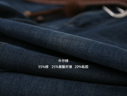 【LD11073】實拍S~XL保暖加絨加厚高腰直筒牛仔褲251209