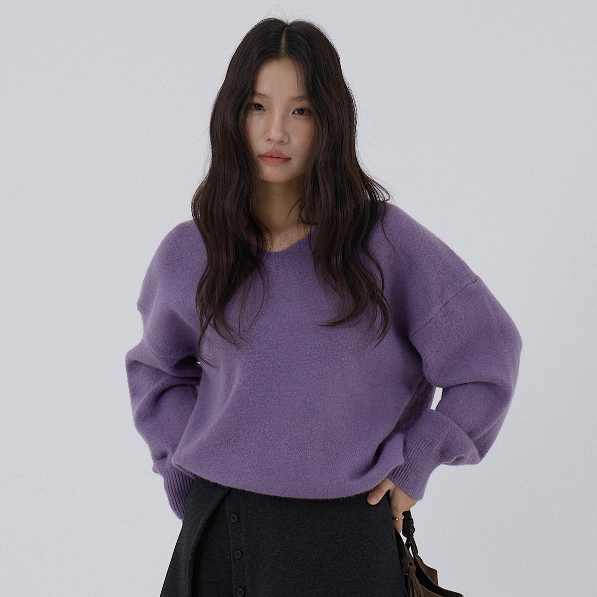 【LD3281】實拍慵懶寬鬆棉羊絨針織毛衣251103