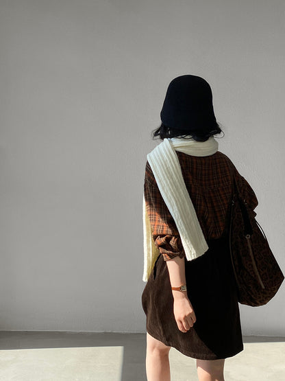 【cimz1753】實拍磨毛加厚復古格紋襯衫 251120