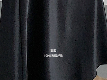 【LD3288】實拍秋冬高腰垂感抓絨厚款緞面魚尾裙251103