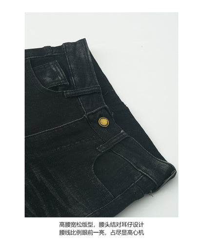 【H560】實拍加厚磨毛高腰微喇牛仔褲251021