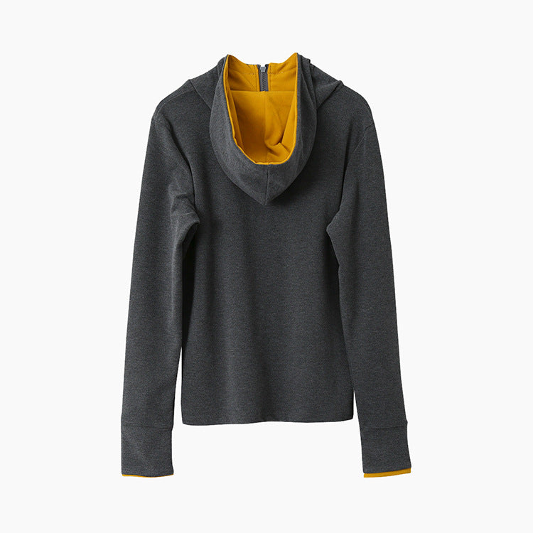 【LD11028】實拍德絨舒適極簡半拉鍊連帽衞衣251124