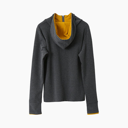 【LD11028】實拍德絨舒適極簡半拉鍊連帽衞衣251124