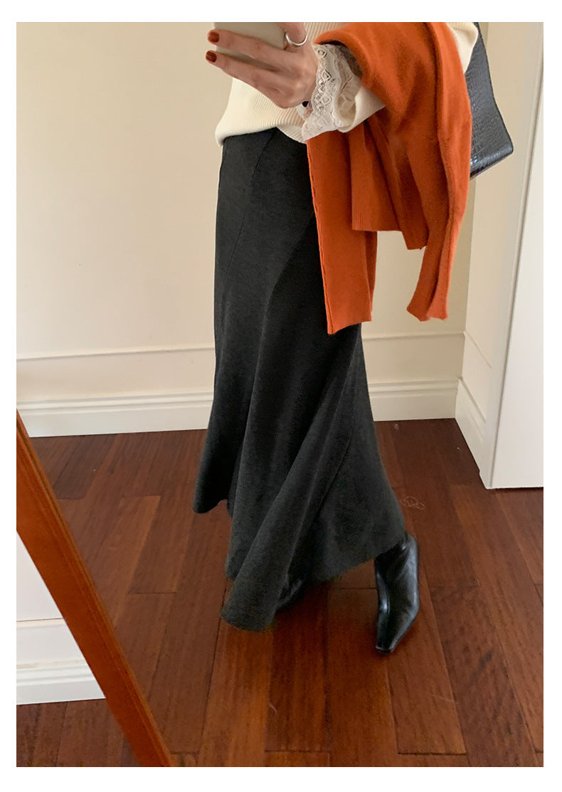 【H5520】實拍冬季法式高級魚尾裙251125