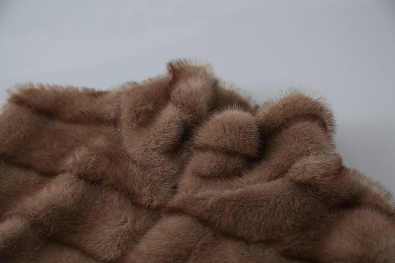 【LD11042】實拍皮毛一體立領拉鍊背心外套251202