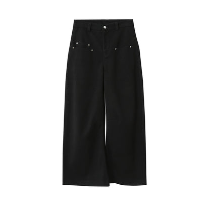 【LD3302】實拍S~XL秋冬顯瘦直筒毛呢休閒褲251103