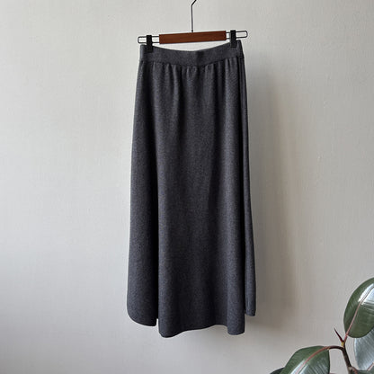 【Y0723】實拍冬季簡約針織大擺A字裙（棉羊毛4%)251106