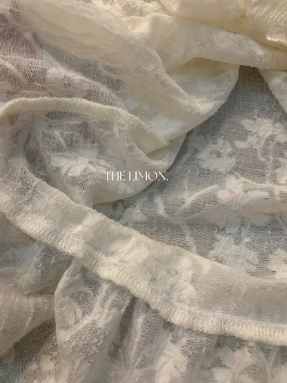 【L11206】檸檬家精緻微透・重工網紗蕾絲內搭上衣260909