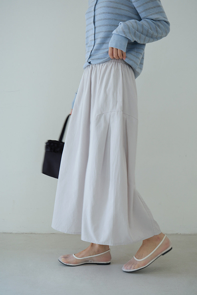 【LD11180】實拍夏季拼接纯色花苞裙260317