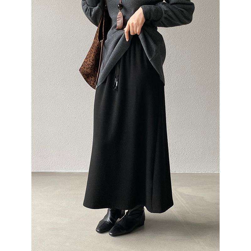 【cimz1722】實拍高級雙面絨感保暖顯瘦直筒裙251201