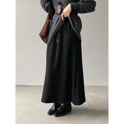 【cimz1722】實拍高級雙面絨感保暖顯瘦直筒裙251201