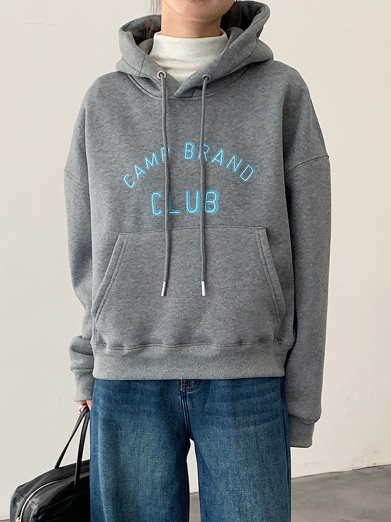 【LD11040】實拍字母印花加厚加絨連帽衞衣251202