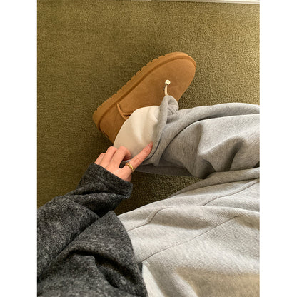 【H5508】實拍M~XL懶懶加厚奧粒絨舒適休閒彎刀褲型251118