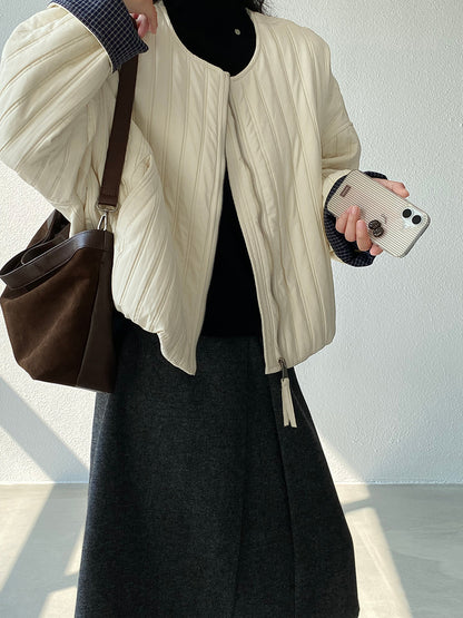 【cimz1706】實拍韓系氣質清新輕薄款棉服外套251120