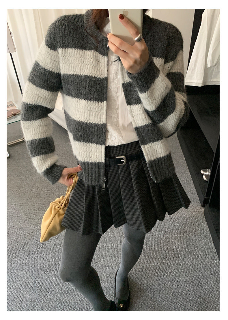 【H5494】實拍復古立體針織外套251109