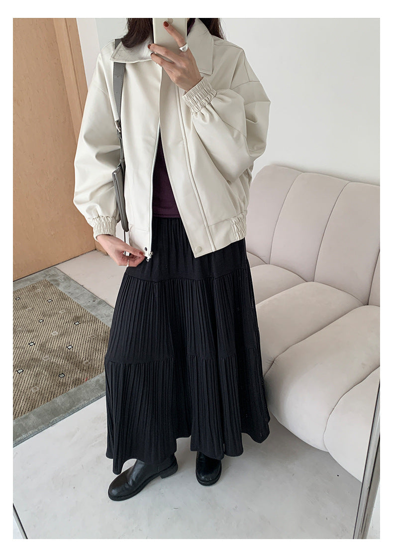 【H5480】實拍復古男友款PU皮外套251109