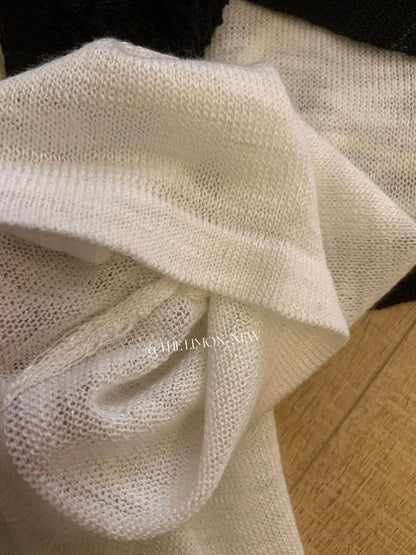 【L11190】韓系慵懶鬆弛感☁️假兩件短袖竹節麻針織衫(披肩不可拆)260526