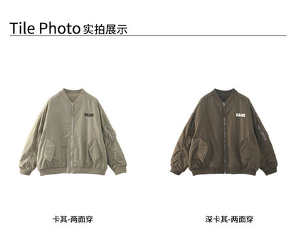 【H5526】實拍兩面穿|絨毛加厚棉服風衣外套251125