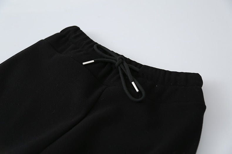 【LD11056】實拍慵懶高級感超修飾微喇叭衛褲251209