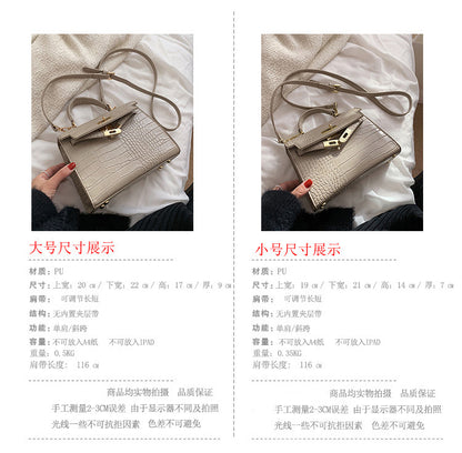【B7814】法式質感復古石頭紋手提肩背包250514