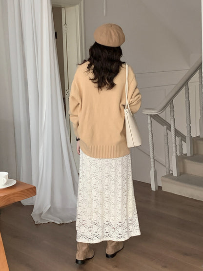 【LD9538】實拍慵懶軟糯寬鬆長袖針織毛衣251103