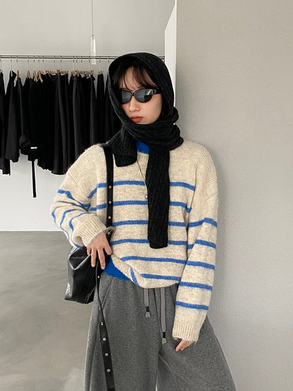 【cimz8925】實拍冬季復古圓領氣質針織毛衣251120