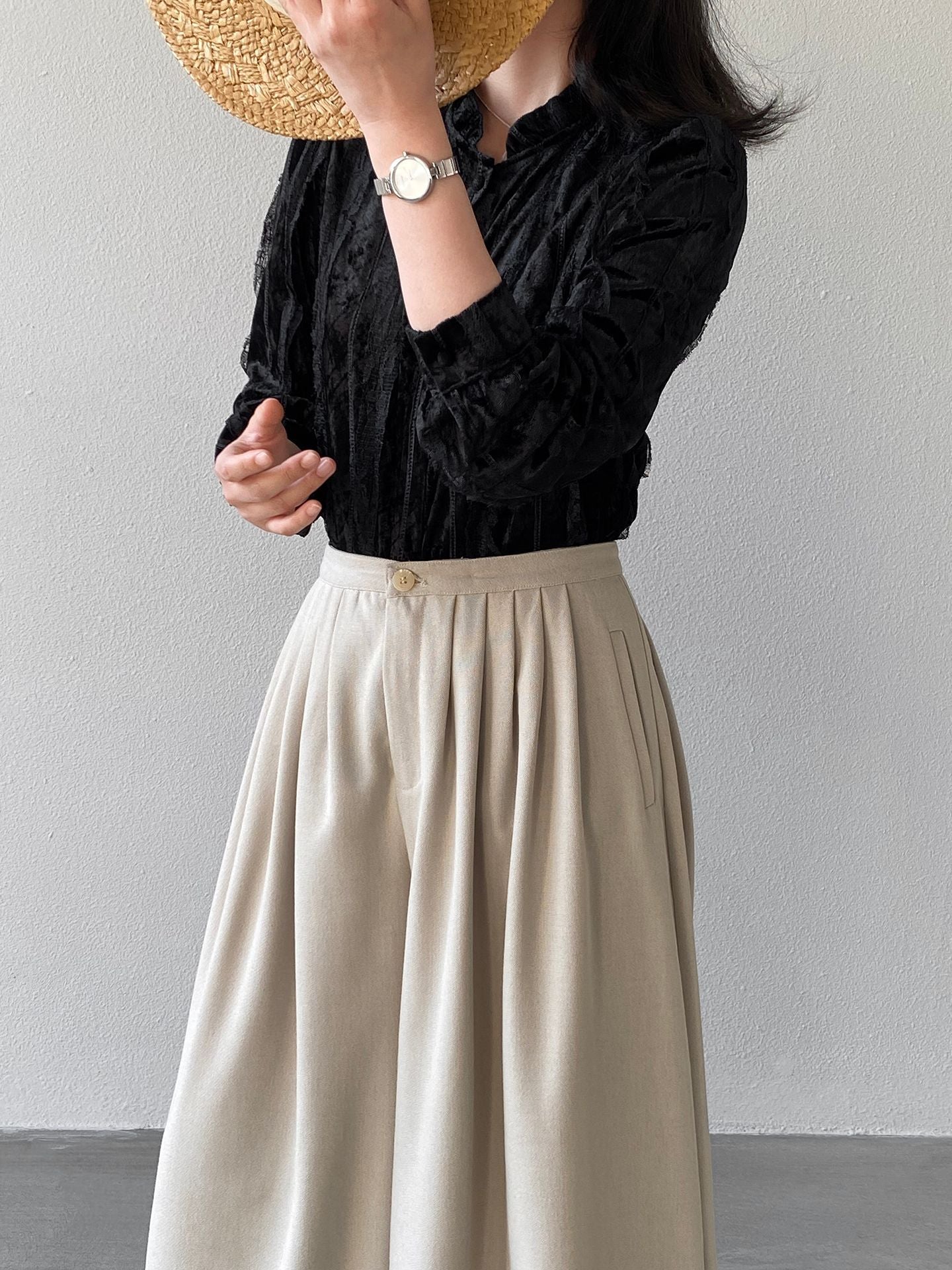 【cimzY0279】實拍早春法式高單蕾絲絲絨襯衫260122
