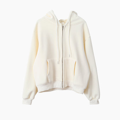 【LD11030】實拍冬季慵懶加絨加厚連帽衞衣外套251124