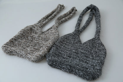 【LD3296】實拍輕奢復古寬翻領厚實針織外套＋針織包251103