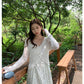 【H679】實拍韓國顯瘦V領花邊針織小外套230512