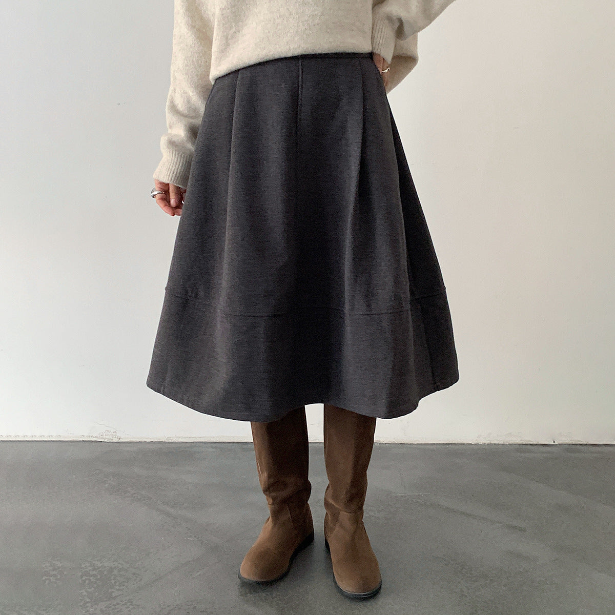 【LD11046】實拍miu感花苞毛尼a字裙251202