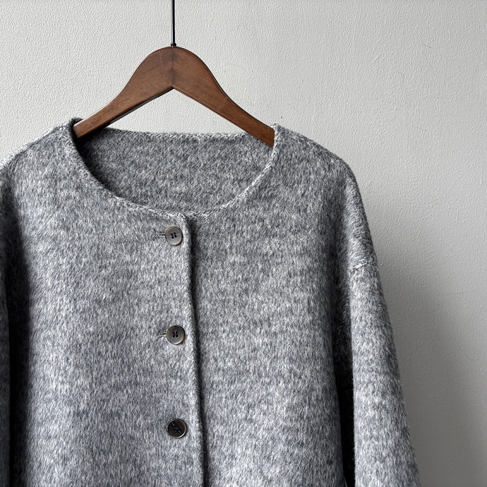 【Y8522】實拍高單氣質簡約綿羊毛呢外套（棉羊毛52%)251106