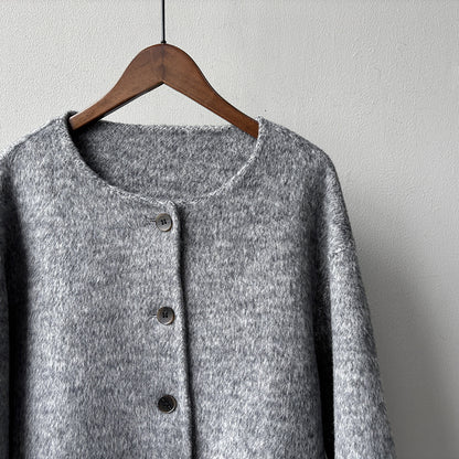 【Y8522】實拍高單氣質簡約綿羊毛呢外套（棉羊毛52%)251106