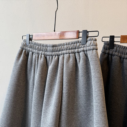 【Y82678】 實拍鬆緊腰抽繩顯瘦闊腿九分褲裙251023