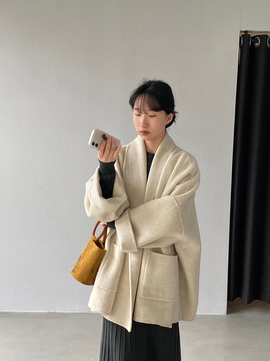 【cimz519】實拍冬天澳羊毛100%雙面呢大衣外套251201