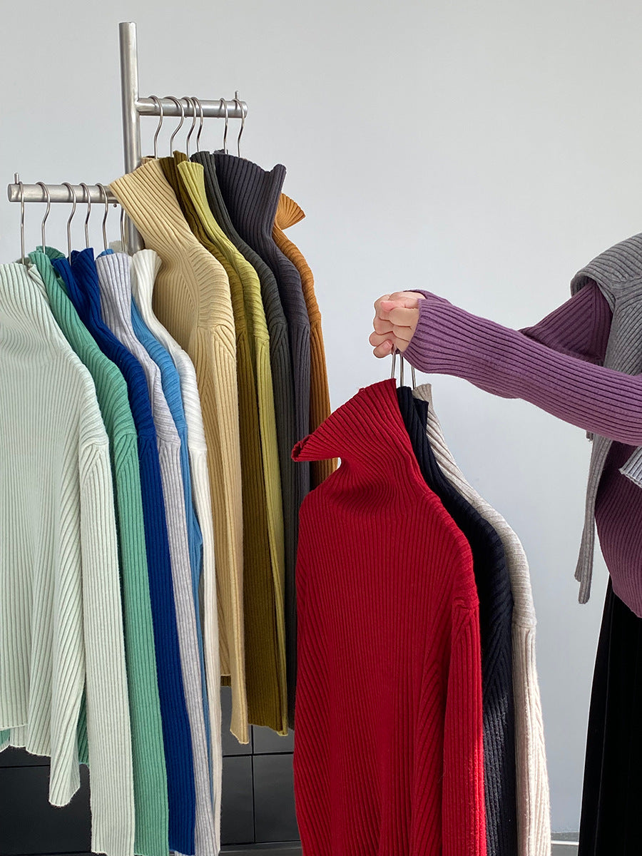 【cimz1388】實拍高領加厚高級感針織毛衣251128