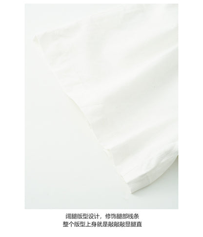【H5257】實拍夏季韓系棉麻A字短褲250513