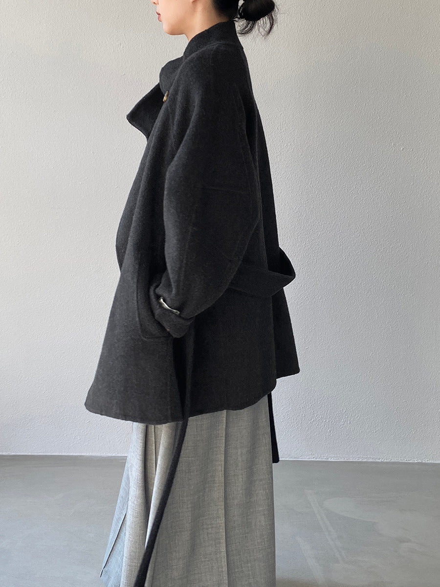 【cimzD6616】實拍高級大氣款雙面羊毛呢廓形外套大衣（100羊毛）251120