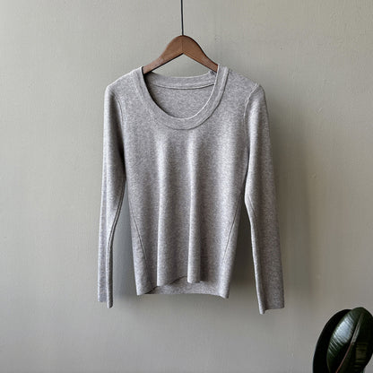 【Y275】實拍冬季U領長袖針織衫251106