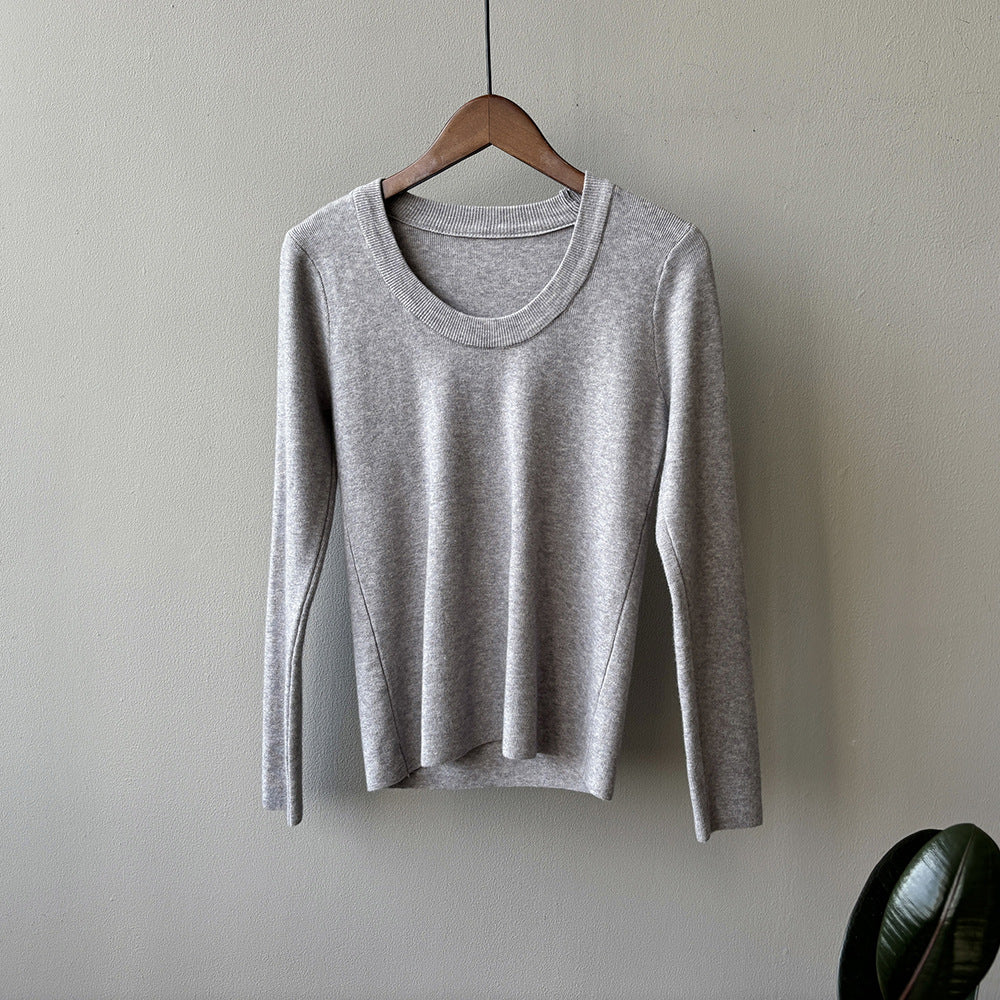 【Y275】實拍冬季U領長袖針織衫251106