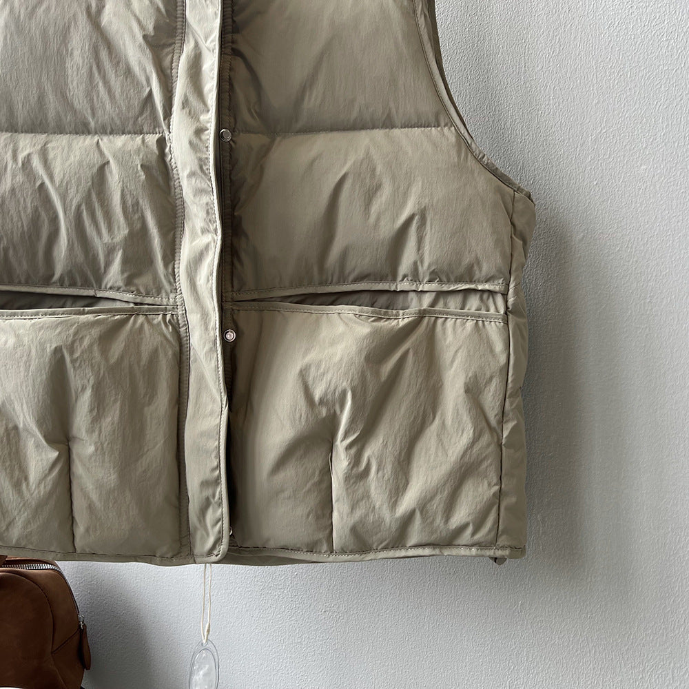 【Y80882】 實拍保暖白鴨絨50%羽絨背心251023