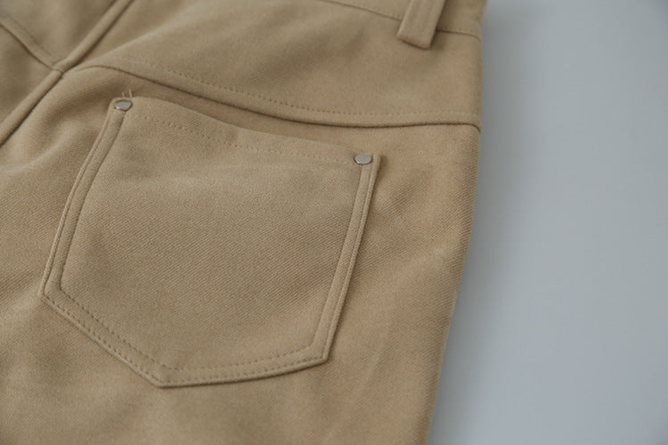 【LD3302】實拍S~XL秋冬顯瘦直筒毛呢休閒褲251103