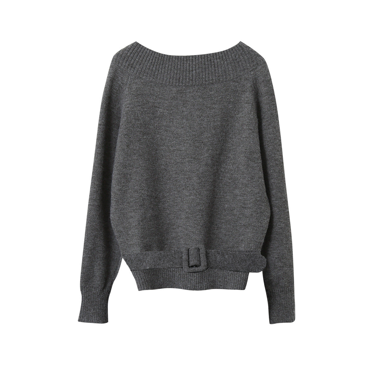 【LD11062】實拍慵懶高級感北極融針織毛衣（可拉一字肩）251209