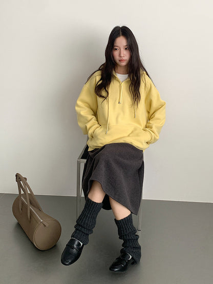 【LD11070】實拍氣質毛呢A字傘裙＋腰帶251209