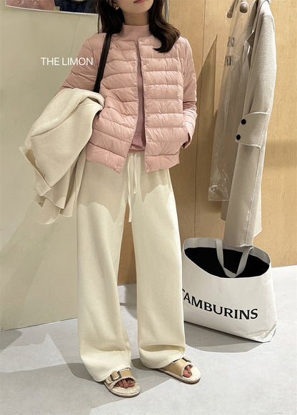 【L7039】實拍檸檬加厚加絨羊絨寬鬆顯瘦高腰直筒褲251117