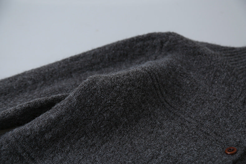 【LD11037】實拍高領開衫針織毛衣251202