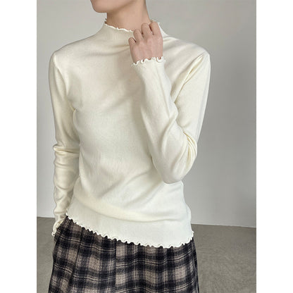 【cimYL223】實拍氣質安迪絨木耳邊針織衫251201