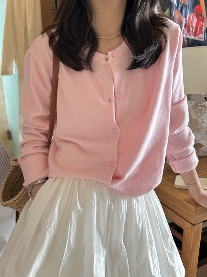 【L006808】實拍檸檬夏季多色針織外套250421
