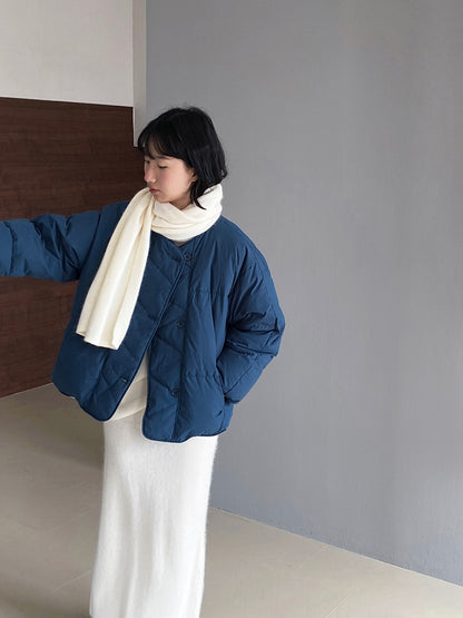 【cimz1010】實拍冬日温暖加厚90％白鴨絨羽絨外套大衣251128