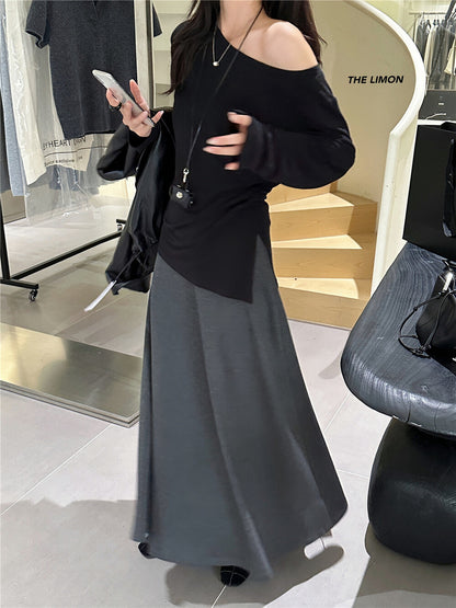 【L1130】實拍檸檬休閒顯瘦空氣棉A字裙251117